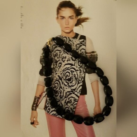 Zoe B 14k Onyx Chunky Necklace - Picture 5 of 7